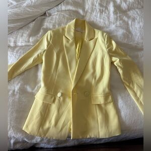 Meshki Lemon Double-Breasted Blazer